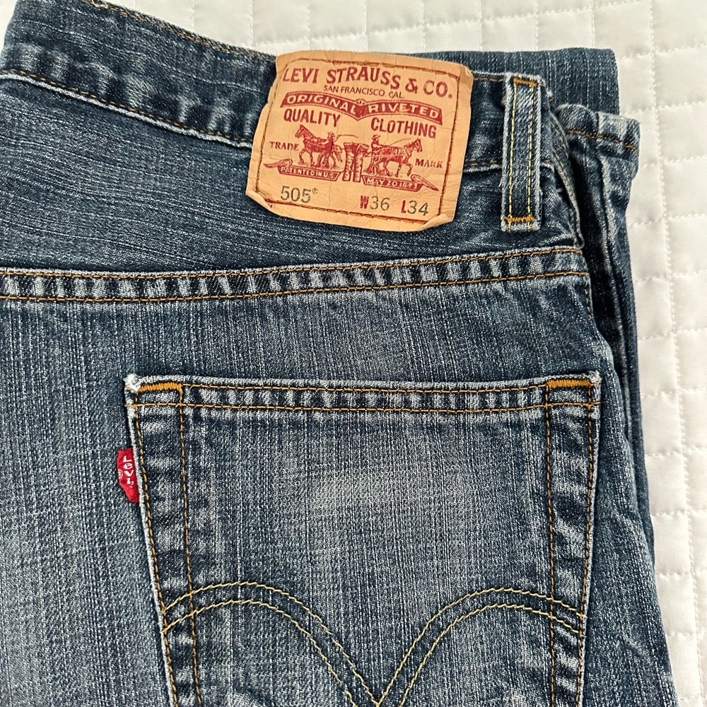 Levi's Dark Wash Straight Jeans